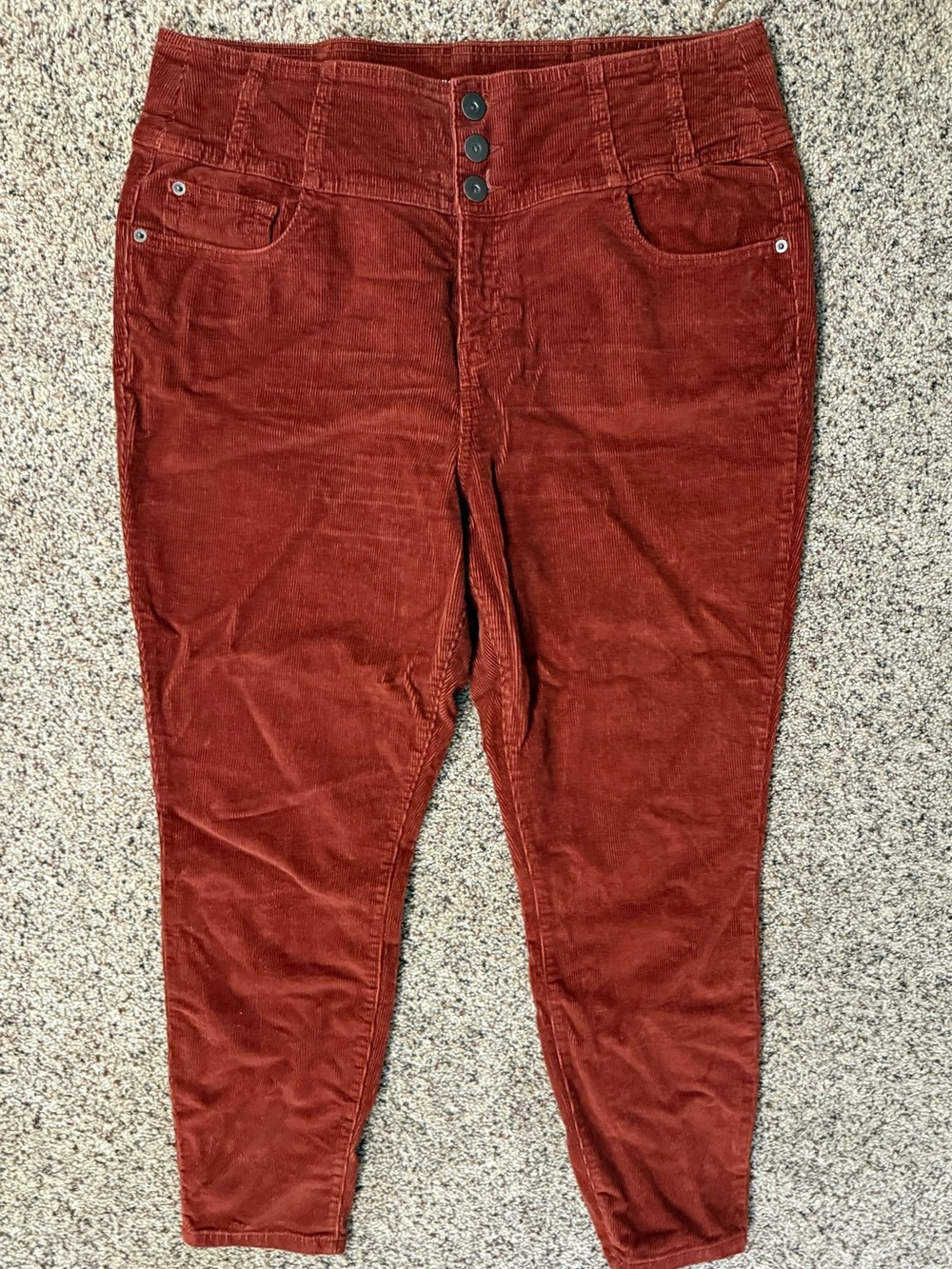 NOBO High-Rise Sculpting Skinny Pants in Rust